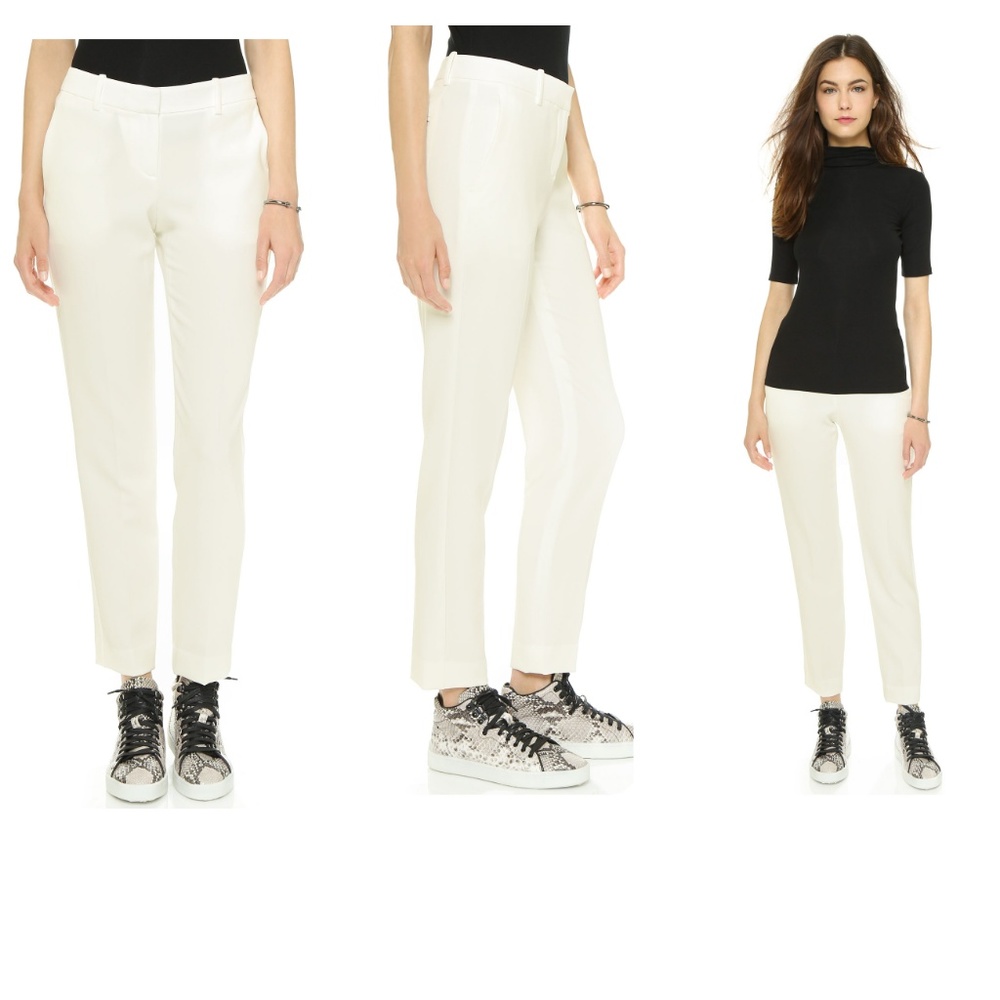Theory Admiral Testra 2B Pants Off White crepe 2